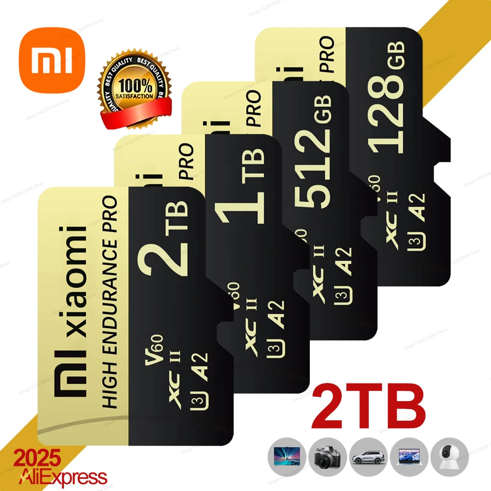 Xiaomi Real Capacity SD Memory Card 2TB 1TB Ultra Micro Tarjeta SD 128GB Micro TF SD Card 512GB 256GB For Lenovo Nintendo Switch