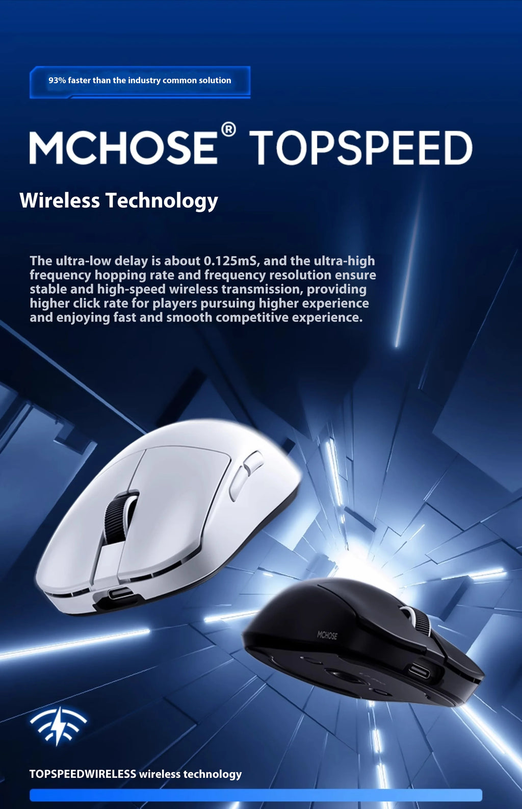 MCHOSE L7 Ultra+ Lightweight Mouse Wireless Tri-mode Bluetooth PAW3395 500mAh PC Esports Laptop Gaming Mice L7 Pro+ ﻿