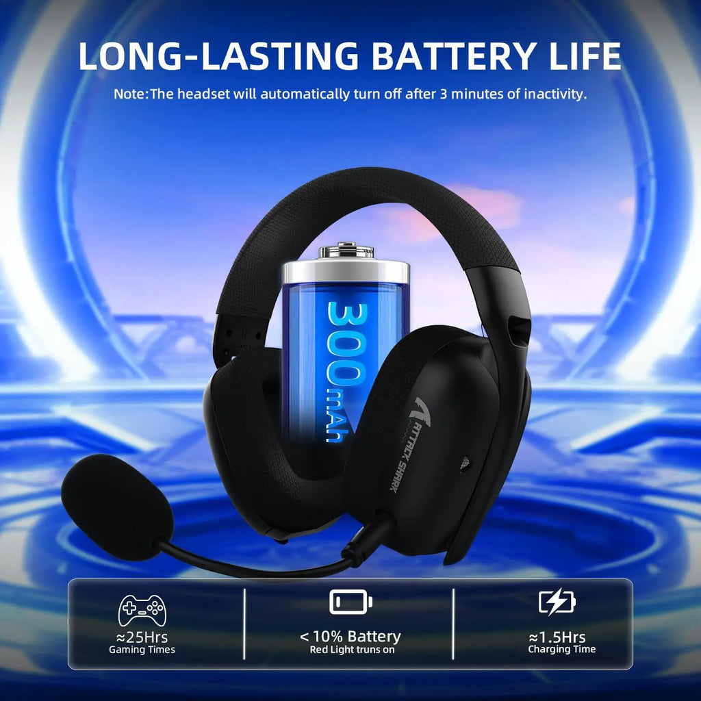 MAMBASNAKE×Attack Shark L80PRO Gaming Headset, Lightweight Over-Ear Gaming Headphones