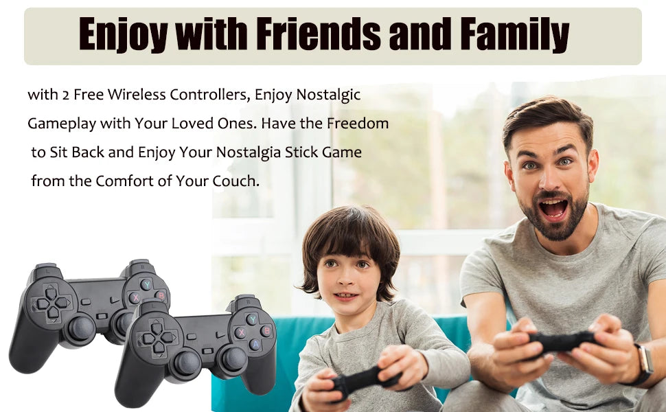 GD10 Plus Game Console 4K 3D X2 Plus Gaming HD Output TV Game play 2.4G Dual Handle Portable video Game Console For PS1 N64
