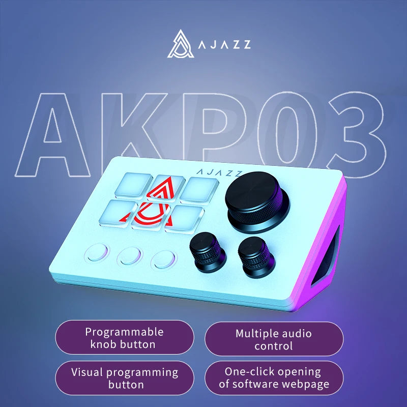Ajazz  AKP03E Programmable Macro Keyboard 12 Keys Mechanical Gaming Keyboard Custom Button Mini Keyboard For Multiple Scenario