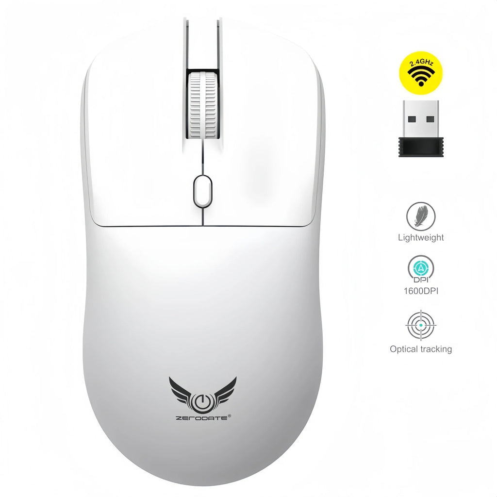 2.4G Wireless Mouse Gaming Mouse 3 Levels 1600 DPI Optical Office Mouse Ergonomic Mouse Mice for PC Computer Laptop Macbook