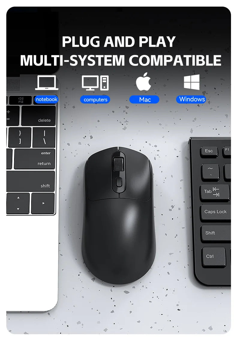 Warvank X8 Wireless Gaming Mouse 500 mAh TYPE-C Rechargeable Office Mouse Suitable for Laptop Desktop Computers