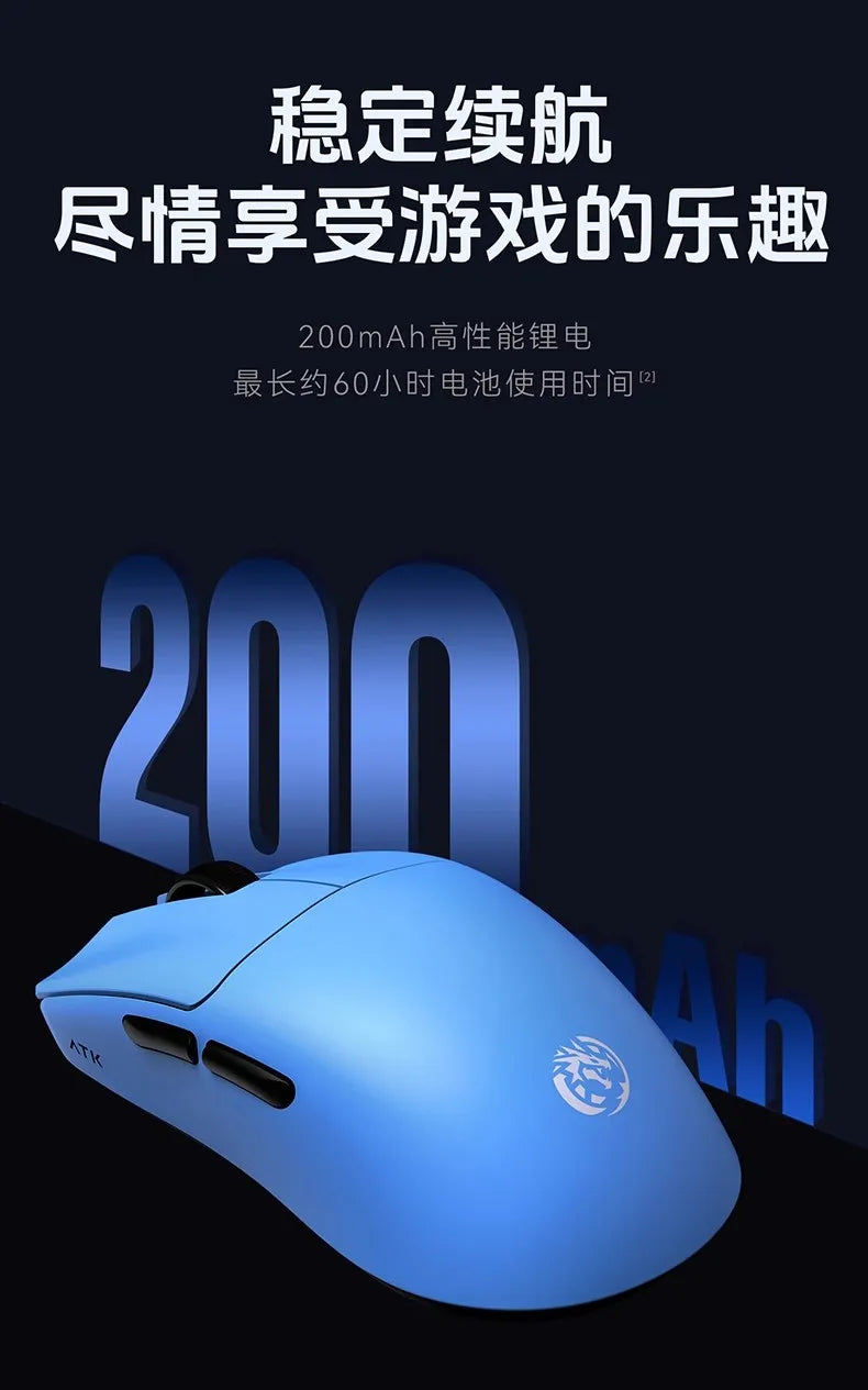 Atk Blazing Sky F1 Leviathan Mouse Wireless Accessories Laptop Mouse 8K Lightweight Office Gaming Mouse Customizable