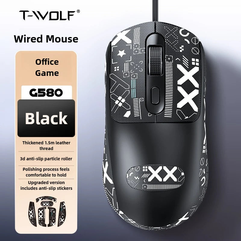 X8 Lightweight Wireless Gaming Mouse with 3 Mode 2.4G USB-C Wired BT 26K DPI PAW3395 Optical Sensor for PC/Laptop/Win/Mac