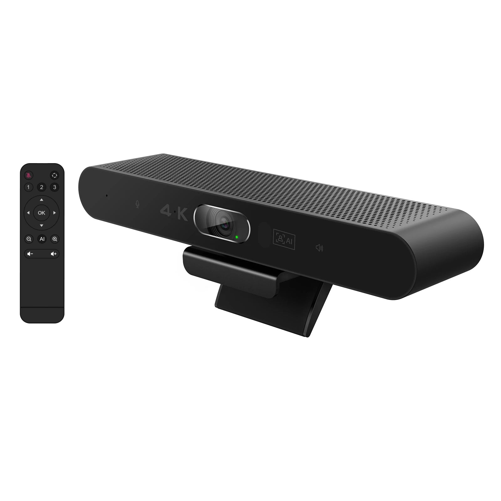4K Webcam AI Voice Tracking with Mics Camera 4X Digital Zoom 30fps Auto Focus for PC Living Stream Online Meeting Video Camera