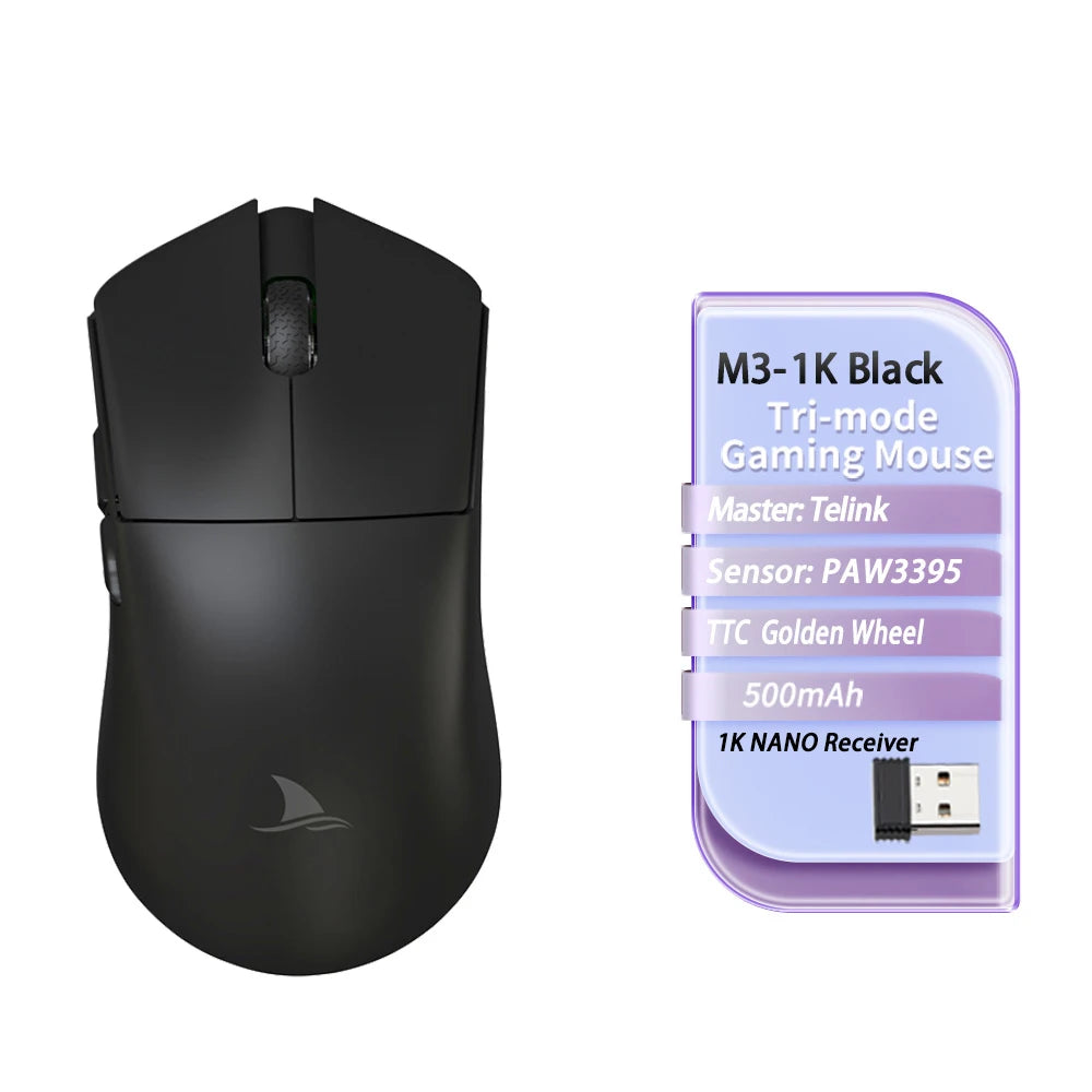 Motospeed Darmoshark M3 8K Bluetooth Wireless Gaming Mouse 26K DPI PAW3395 Sensor Computer Office Mouse TTC For Laptop PC