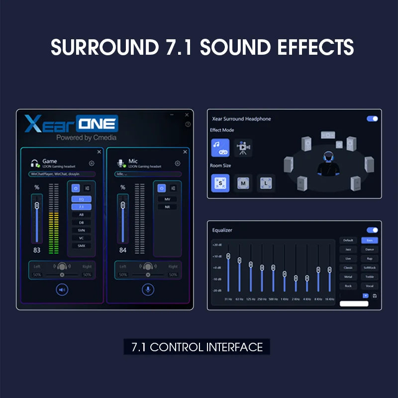 LDON F04 Gaming Wireless Headphone with Mic Over-Ear Headphones Bluetooth 5.3 40mm Driver 2.4G/Wireless Game Headsets