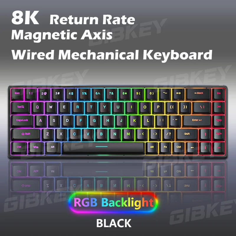 Magnetic Axis Gaming Mechanical Keyboard RGB Backlight 8K Return Rate Hot Swap switch Custom Key Range E-Sport Game keyboards