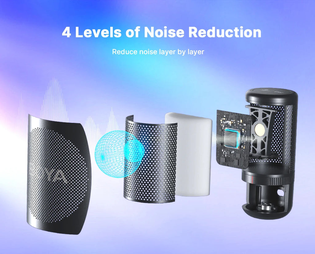 BOYA K3 USB Condenser Microphone with RGB Control/Headphone jack/Mute,MIC for PC Gaming Recording Streaming AmpliGame Podcasting