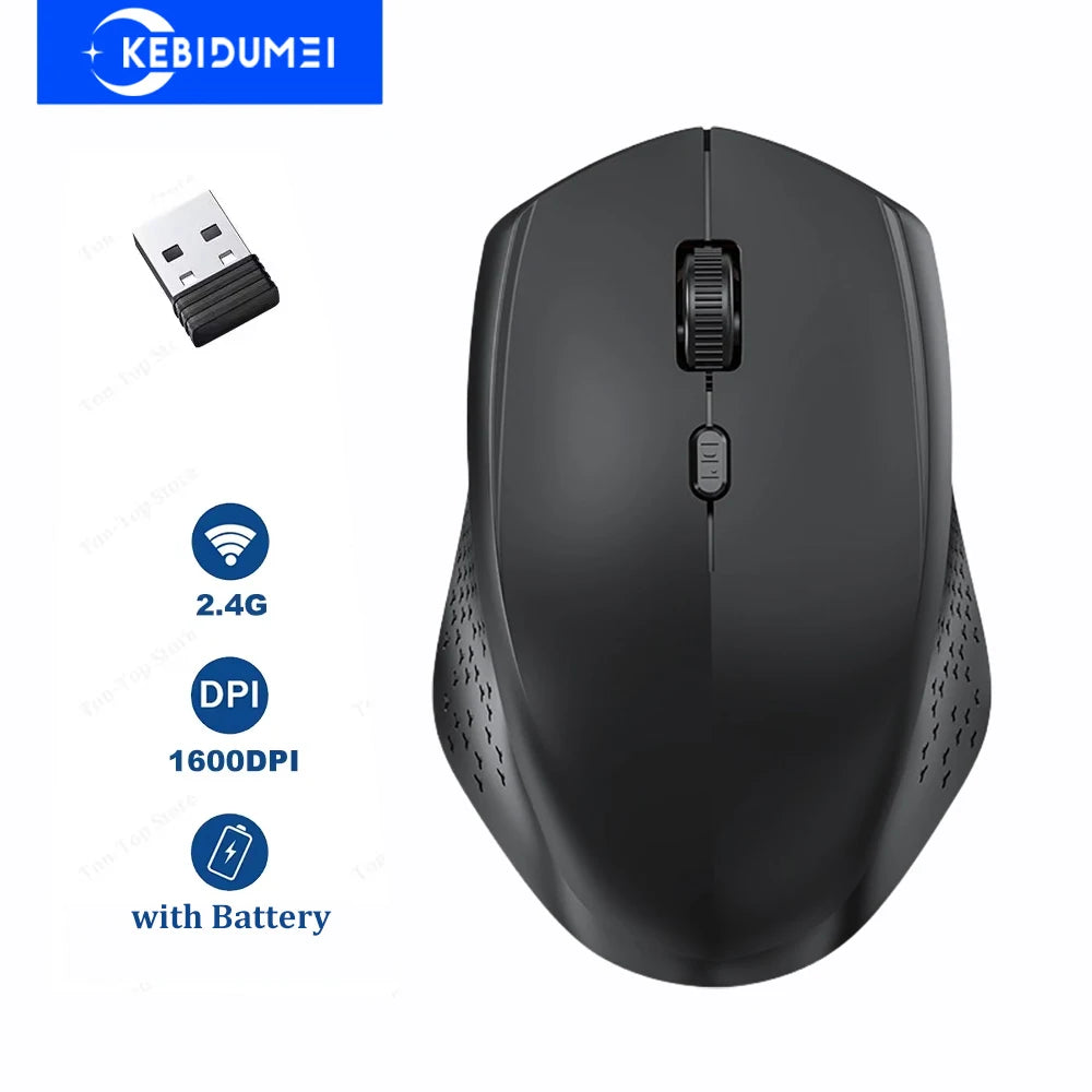 2.4G Wireless Mouse Gaming Mouse 3 Levels 1600 DPI Optical Office Mouse Ergonomic Mouse Mice for PC Computer Laptop Macbook