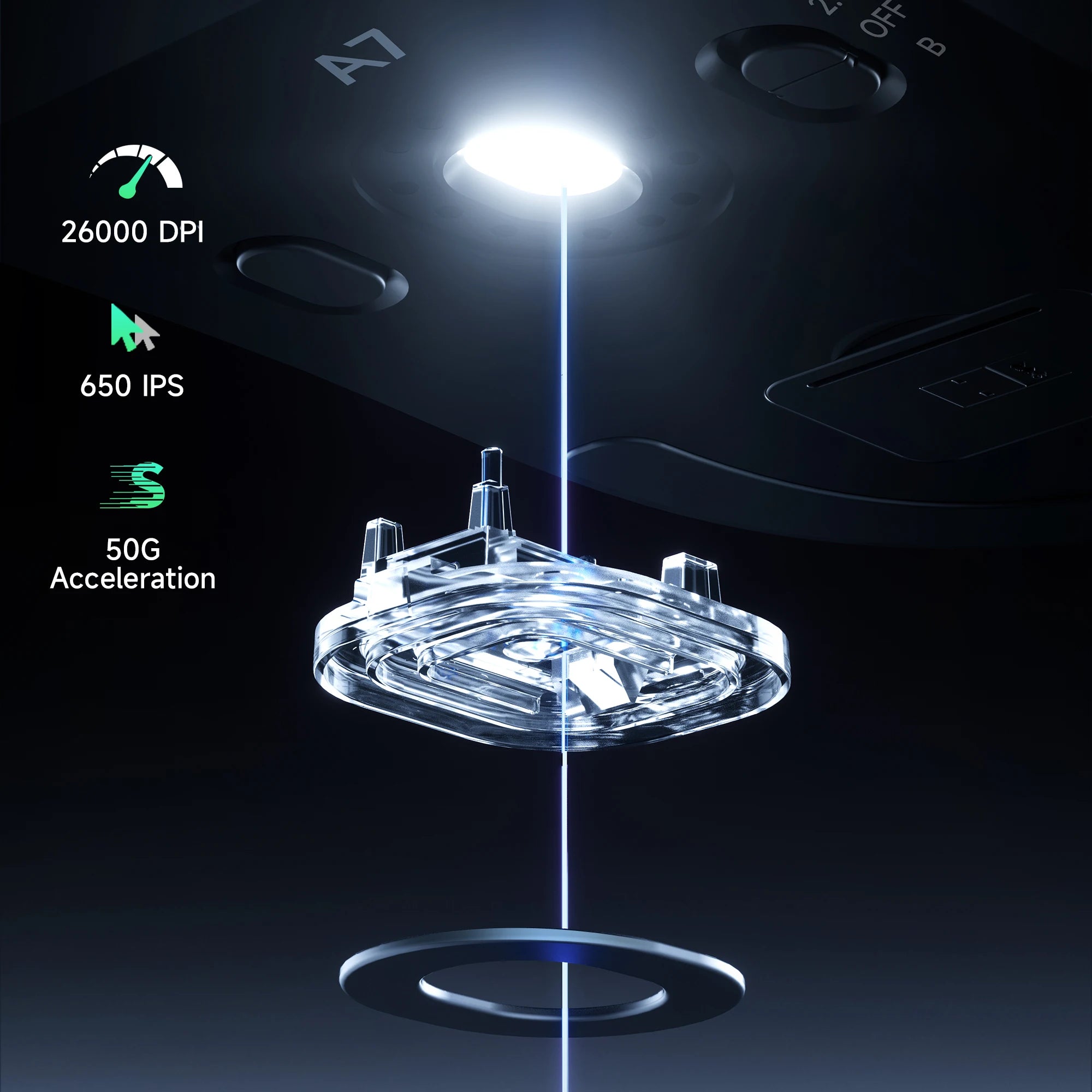 New Mchose A7 Pro Ultra Lightweight Wireless Gaming Mouse 59g With Dual 8k Polling Rate 42000 Dpi And 500mah Ultra-Low Latency
