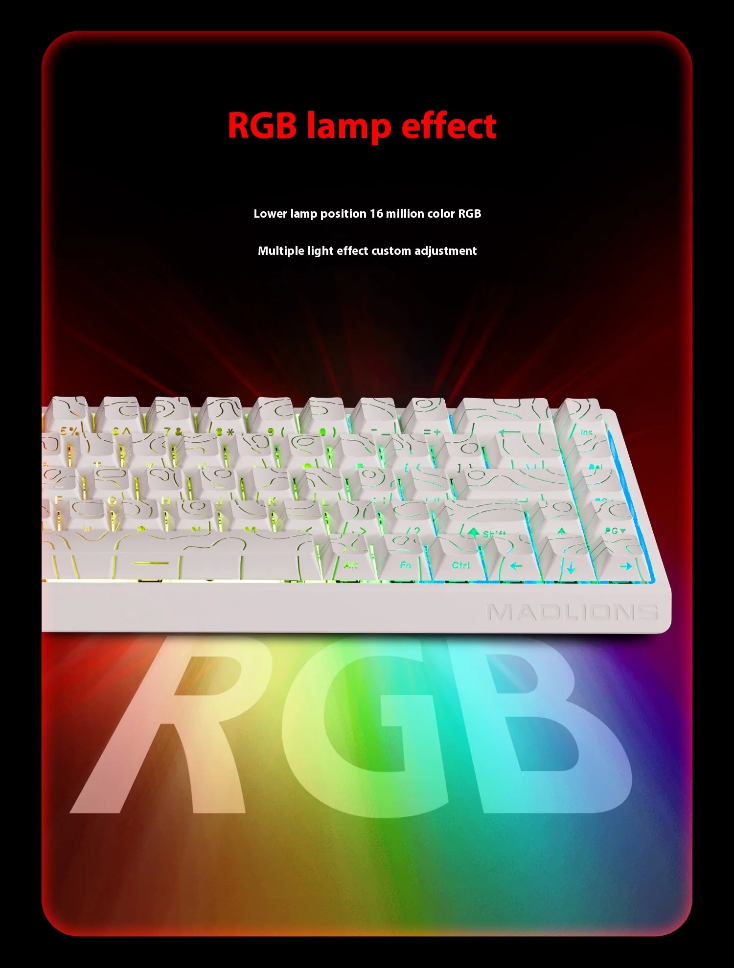 FGG Madcatz MAD60/68 HE Mad 60he 8K Mechanical Keyboard Magnetic Switch Madlions Mad 68he Wired Gaming Keyboards Gamer Custom