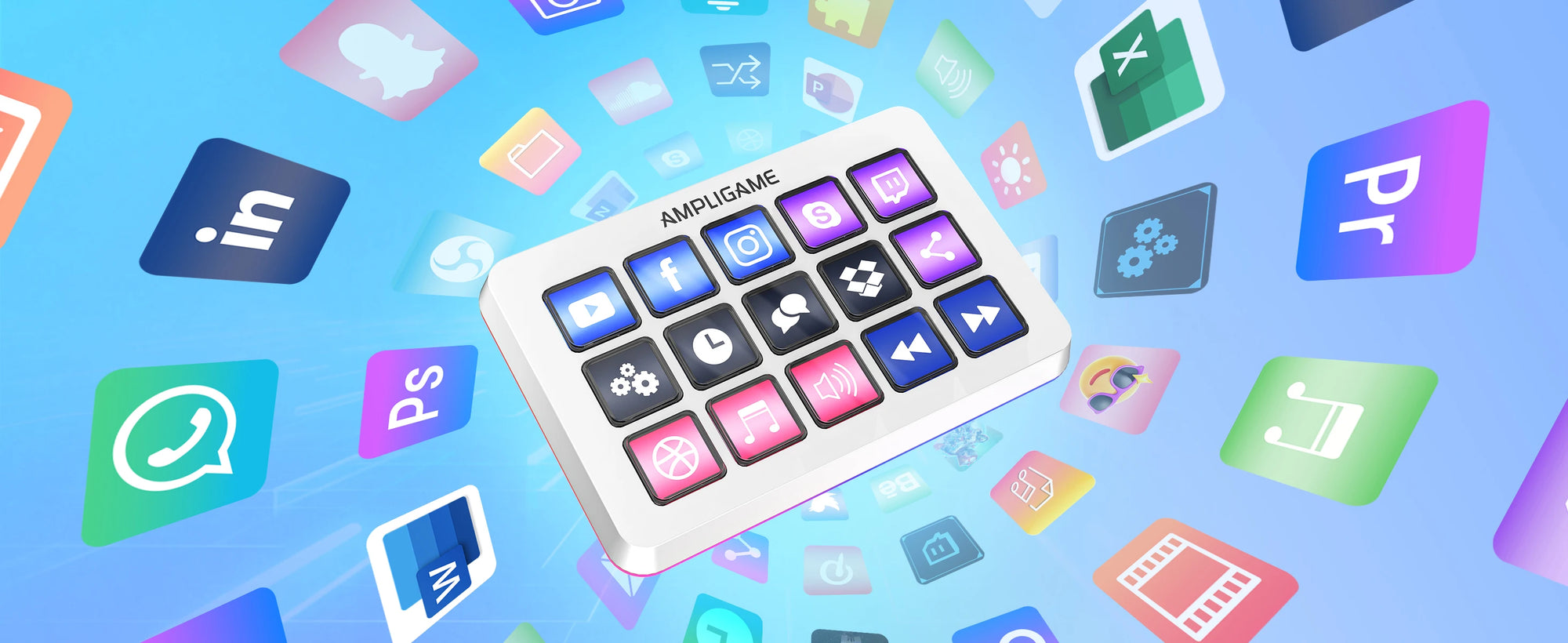 FIFINE D6 Macro Stream Controller App-Triggered Actions with 15-Key Programmable Deck for Live Streaming, for OBS/Twitch/YouTube