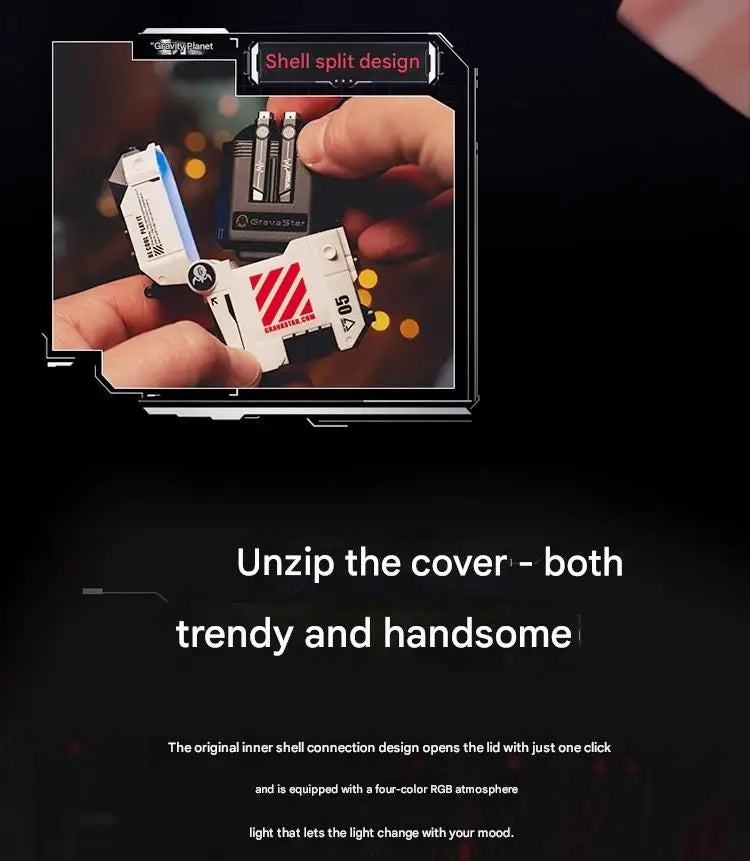 GravaStar P5 Bluetooth headset noise reduction HIFI sound quality long battery life semi-in-ear gaming mecha headset Gift