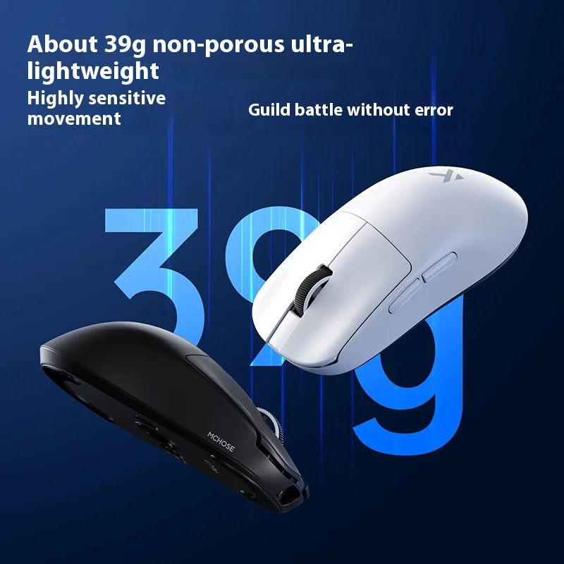 MCHOSE L7 Ultra+ Lightweight Mouse Wireless Tri-mode Bluetooth PAW3395 500mAh PC Esports Laptop Gaming Mice L7 Pro+ ﻿