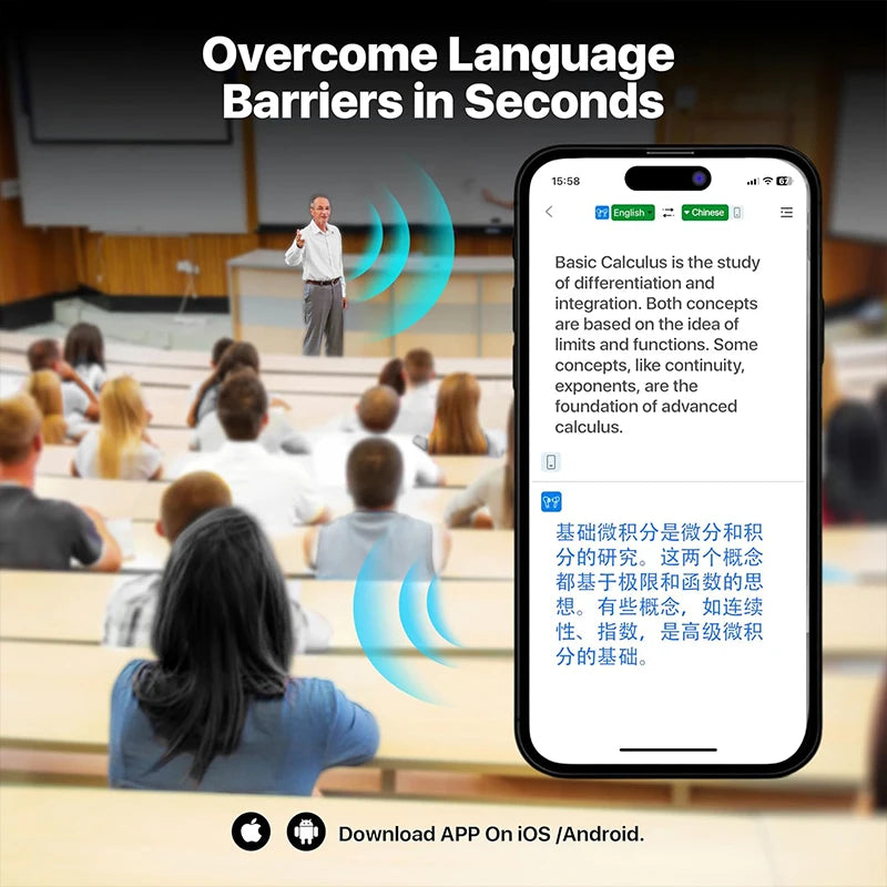 UYUXIO AI Language Translator Earbuds 144 Languages Translator Device and Accents 8 Offline Language Translation Earphones