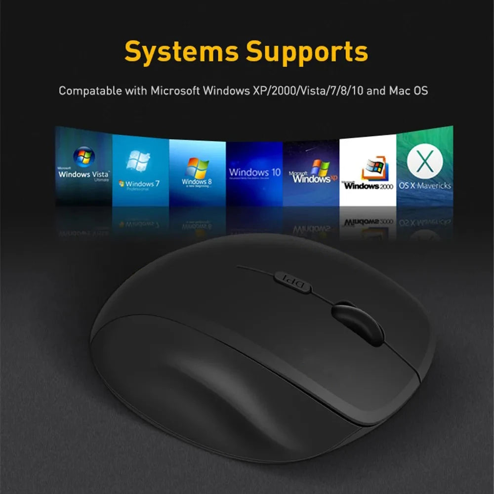 Wireless Mouse Rechargeable Bluetooth Mouse 4000DPI Silent Mice 2.4G USB Gaming Receiver for Mackbook PC Laptop Accessories