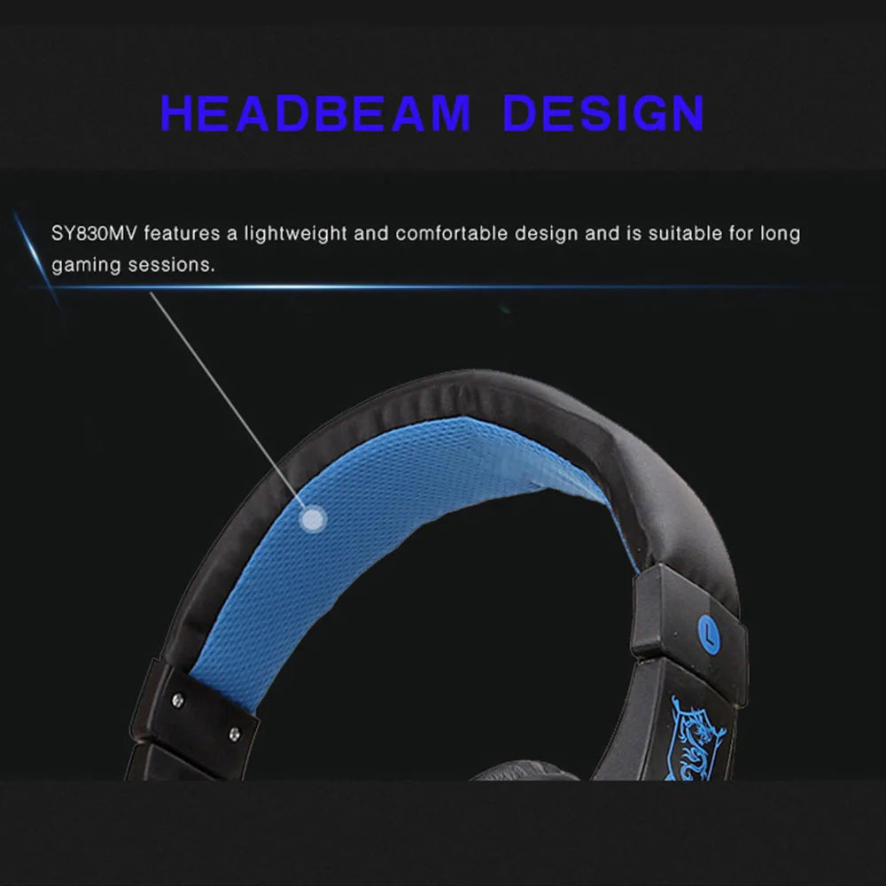 LED Light Wired Gaming Headphones With Microphone Noise-cancelling Gamer Headset for PC Computer Laptop PS4 PS5 Xbox