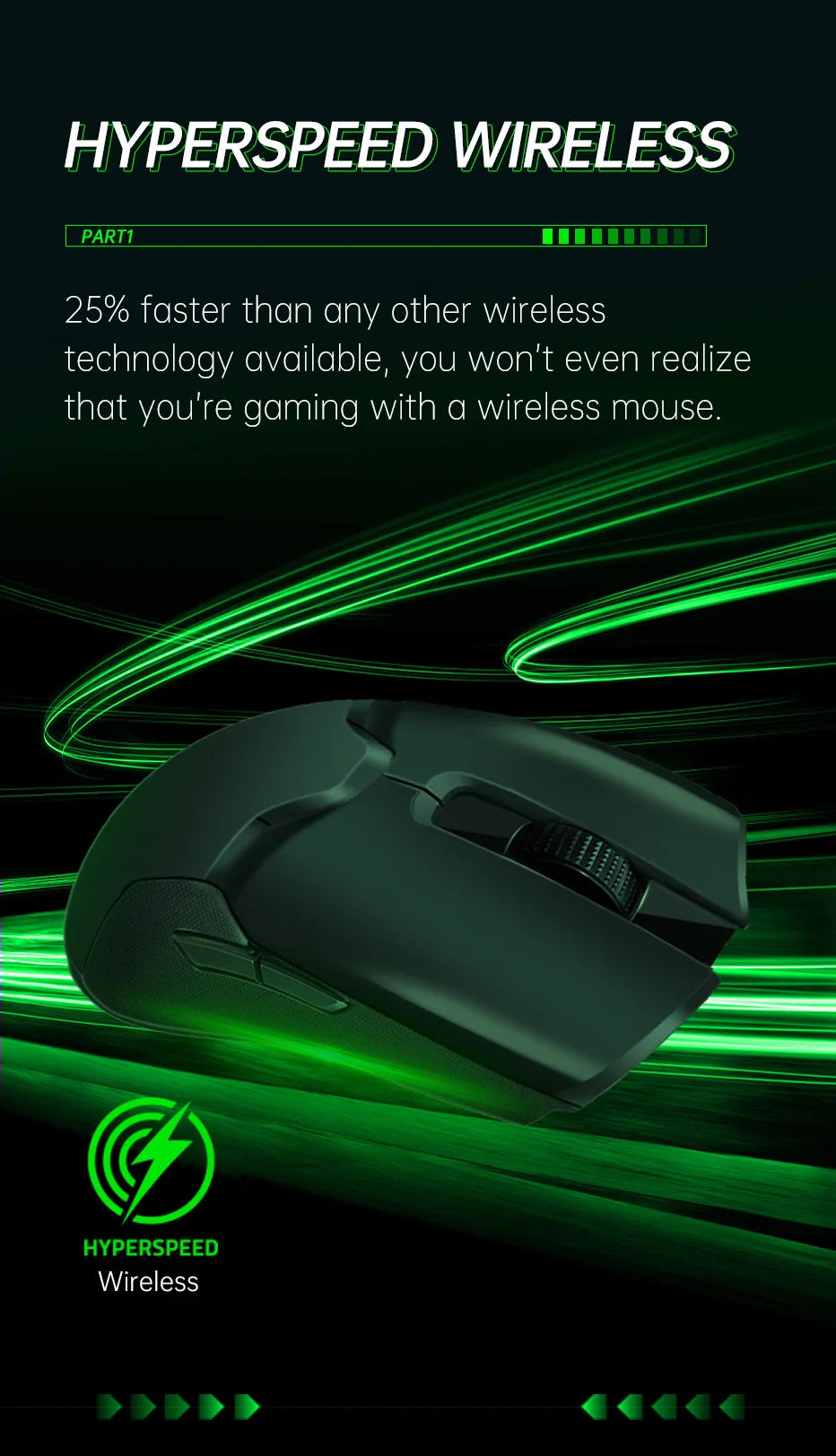 Razer Viper Ultimate Wireless Gaming Mouse (With Charging Base) Hyperspeed Optical Programmable Mouse For PC Laptop