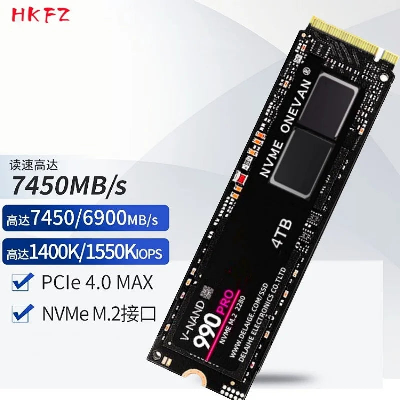 M.2 990 pro 4TB 2TB 1TB 2280  Hard drive disk NVME 2.5 inch ssd TLC 560MB/s internal Solid State Drives for laptop and desktop