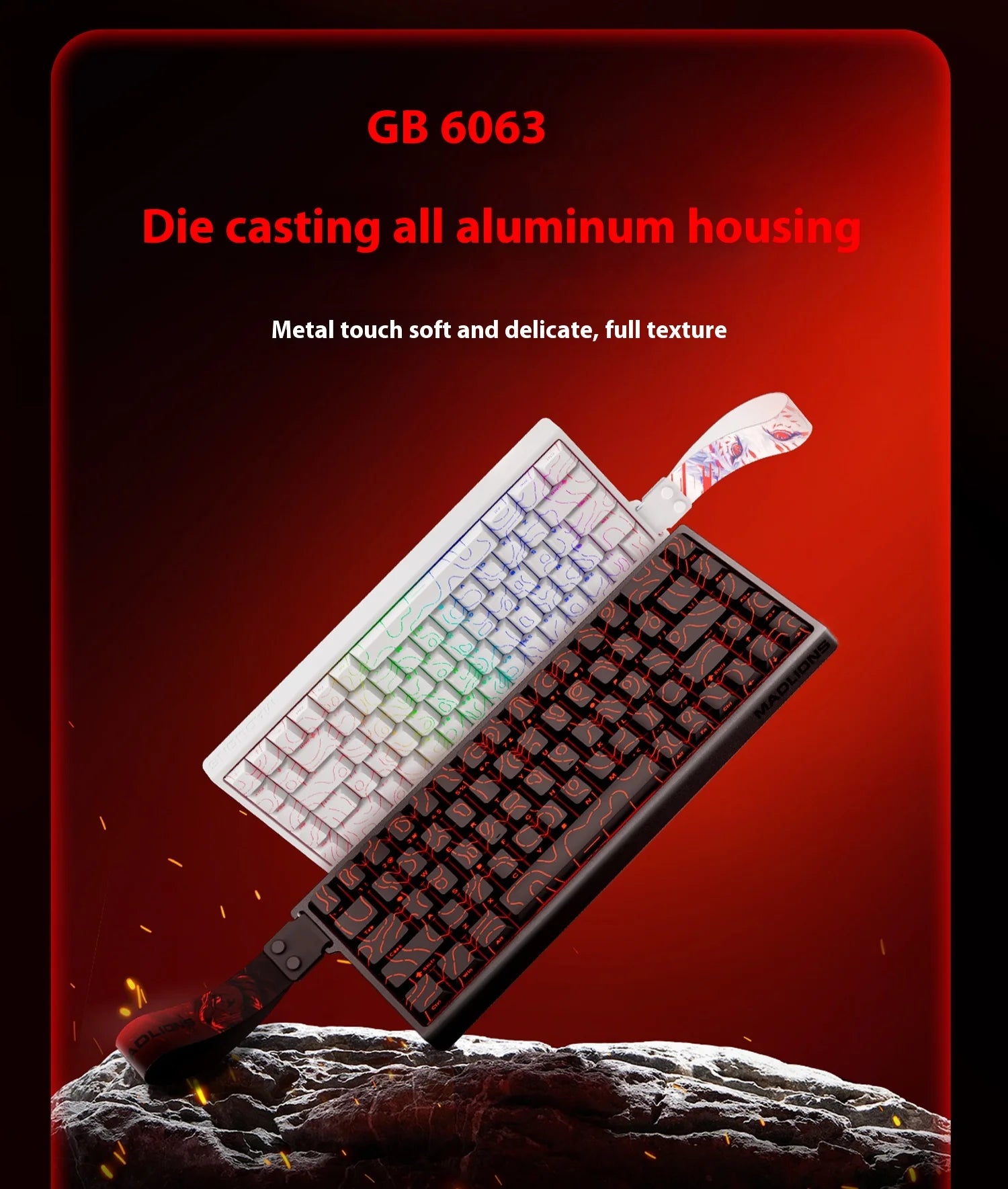 FGG Madcatz MAD60/68 HE Mad 60he 8K Mechanical Keyboard Magnetic Switch Madlions Mad 68he Wired Gaming Keyboards Gamer Custom