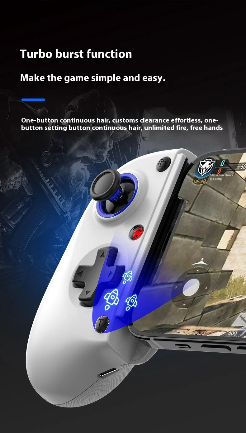 D11 Stretch gamepad Hall Trigger macro back Key Switch Android IOS Streaming gamepad PC type-c Link