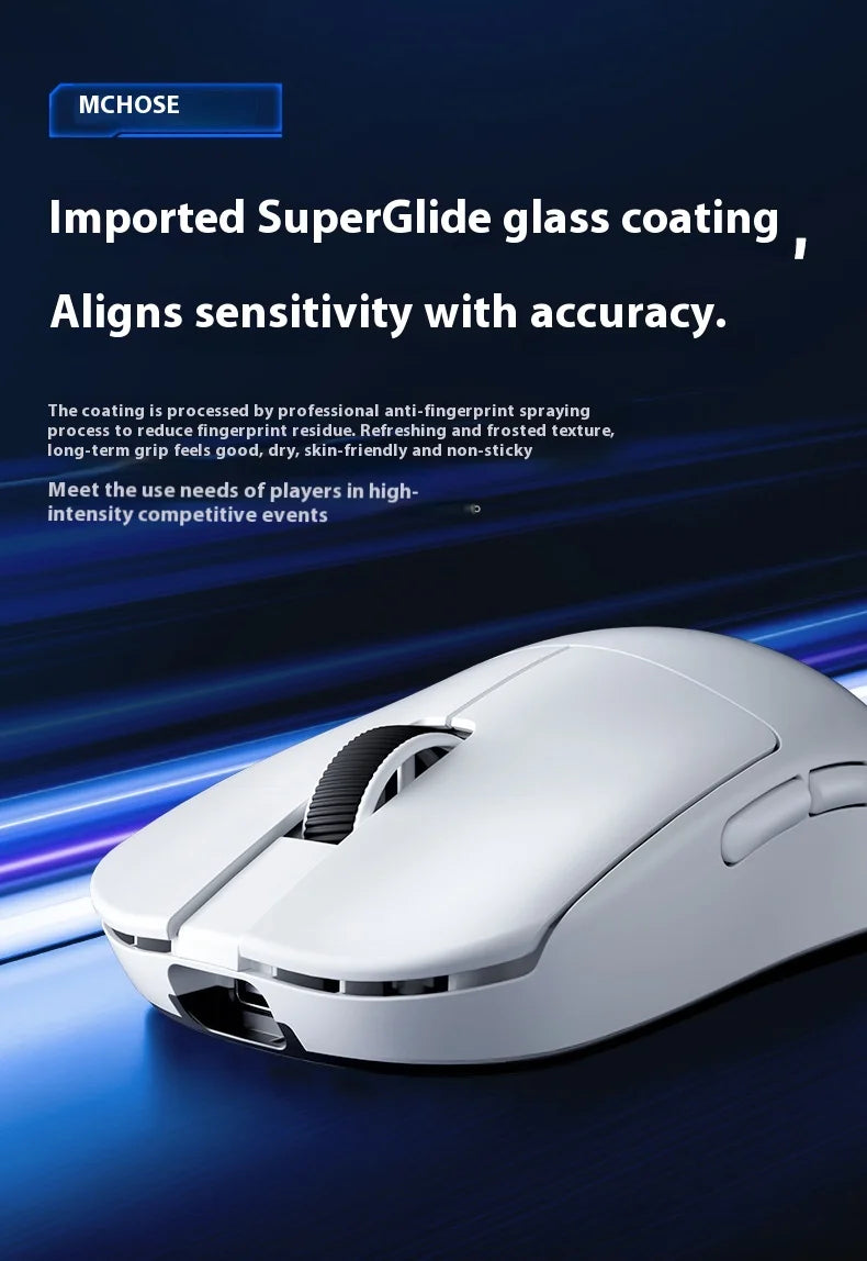 MCHOSE L7 Ultra+ Lightweight Mouse Wireless Tri-mode Bluetooth PAW3395 500mAh PC Esports Laptop Gaming Mice L7 Pro+ ﻿