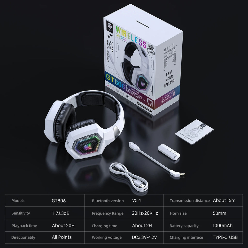 ONIKUMA Tri-Mode Headset Noise Cancelling HD Microphone Professional Gaming Wireless Headset