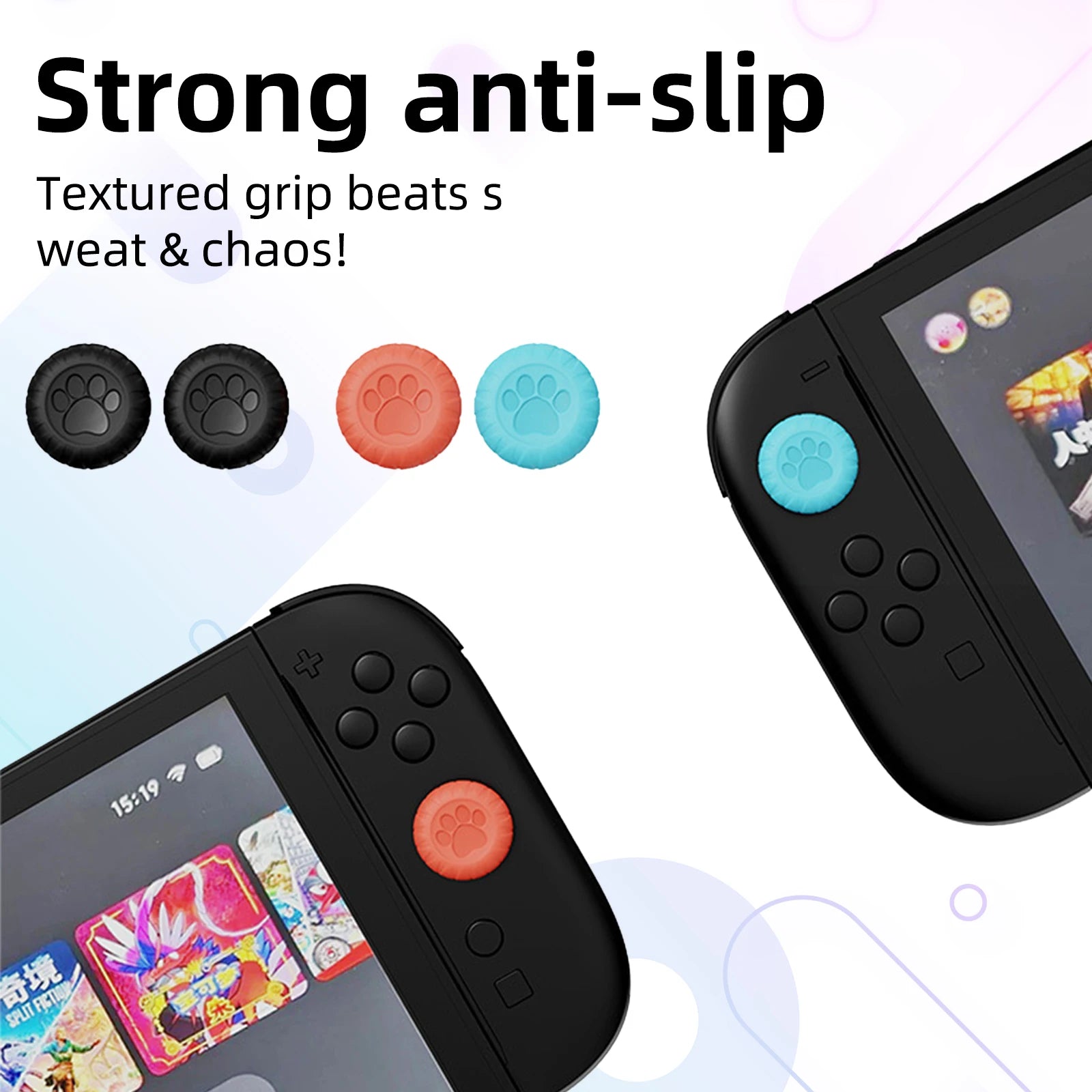 6pcs Thumb Stick Grip Caps for Nintendo Switch 2 Joy-Con Joystick Cover Switch2 Thumbstick Silicone Case Controller Accessories