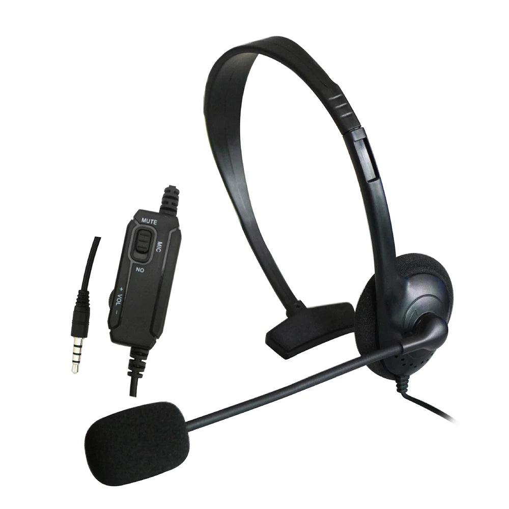 Headphones 3.5mm Wired Gaming Headset Earphones Music For PS4 Play Station 4 Game PC Chat computer With Microphone 120° Rotation