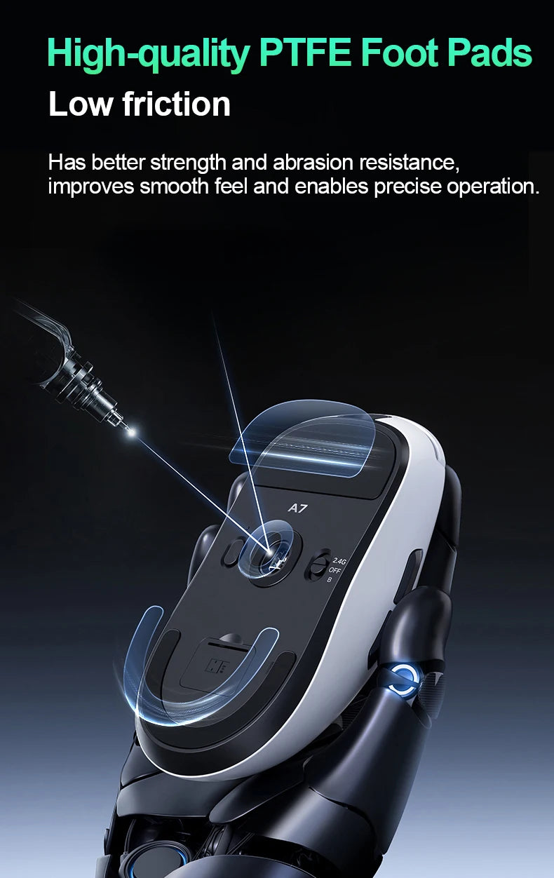 MCHOSE A7 Pro Wireless E-sports Gaming Mouse Bluetooth Rechargeable PAW3395 Lightweight Ergonomic 2.4G Wireless Mouse