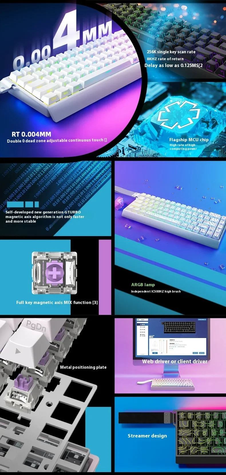 IROK Carotmas Mercury68 Magnetic Switch Mechanical Keyboards 8K 68keys RT0.004mm Low Delay Custom Wired Gaming Keyboard PC Gifts