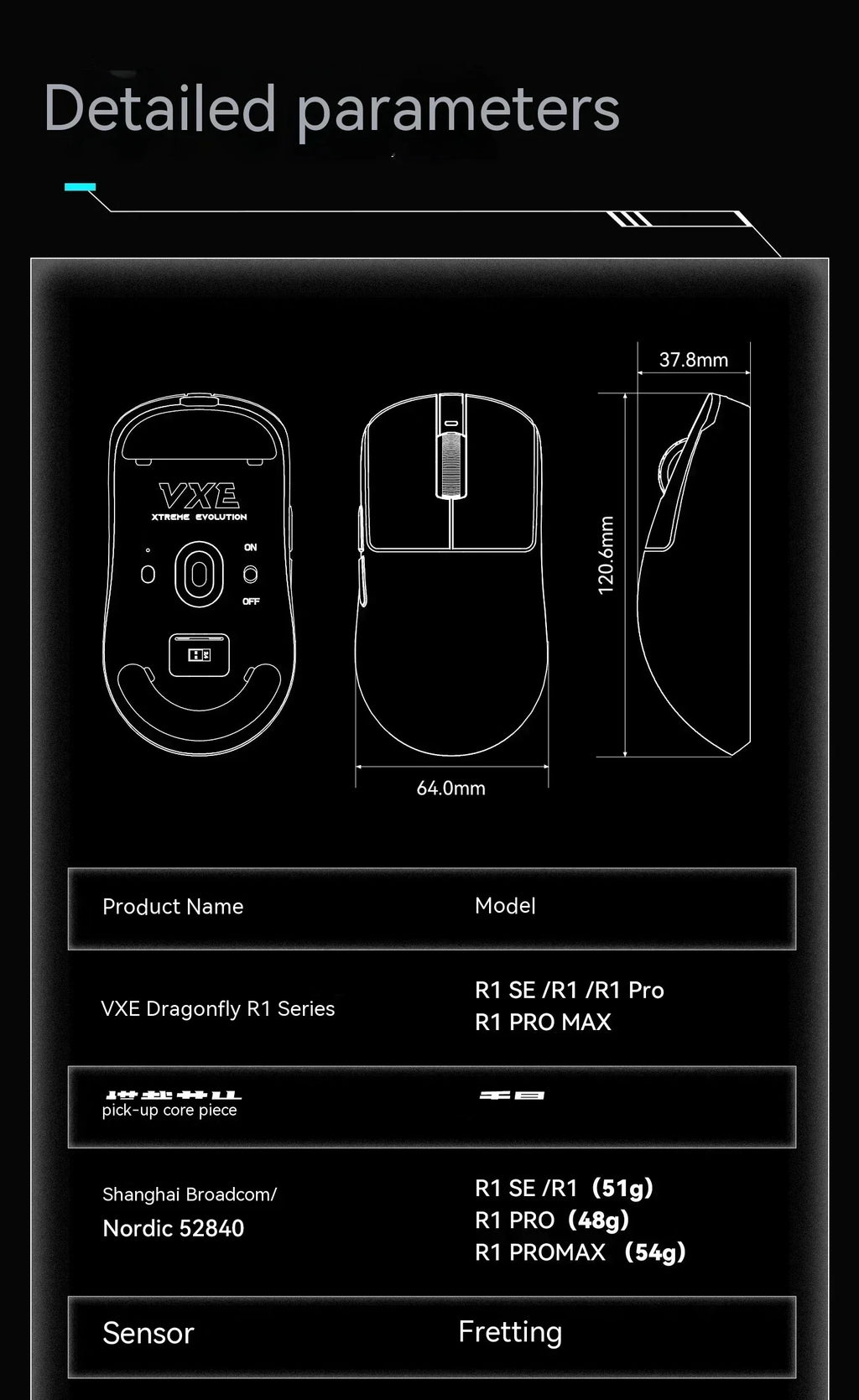 New VXE Dragonfly R1 Pro Sensor Wireless Mouse Nordic Paw3395 52840 2khz Smart Speed X Low Delay Office Gamer Pc Gaming Mouse