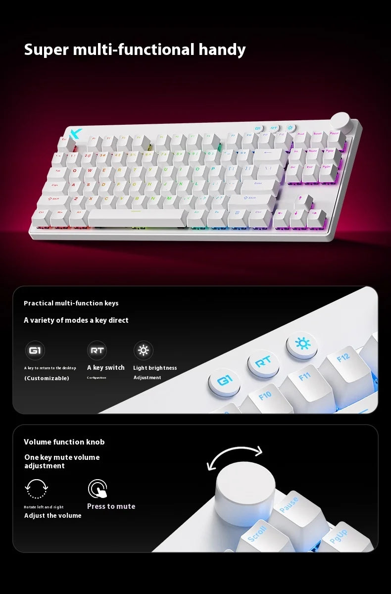 Mchose Mix 87 Magnetic Axis Mechanical Keyboard Customized Esports Fps Gaming Dedicated Wired Valorant Magnetic Axis Keyboard