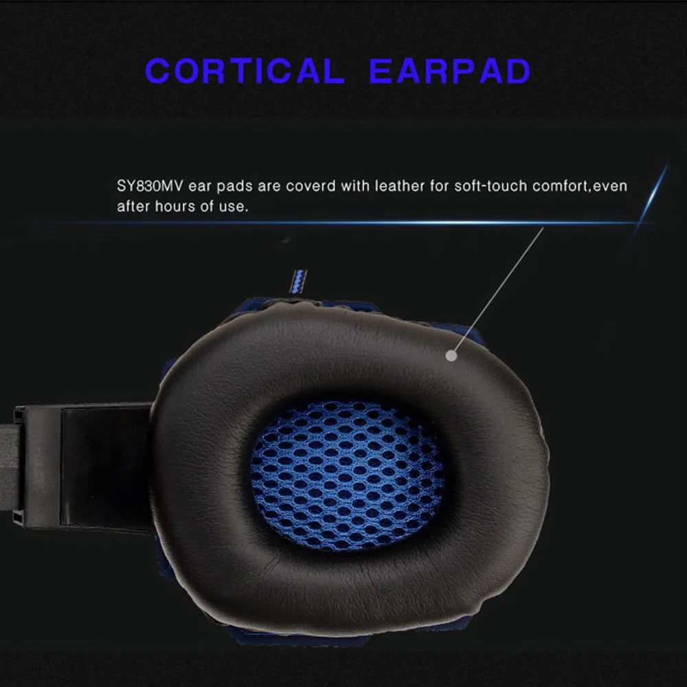 LED Light Wired Gaming Headphones With Microphone Noise-cancelling Gamer Headset for PC Computer Laptop PS4 PS5 Xbox