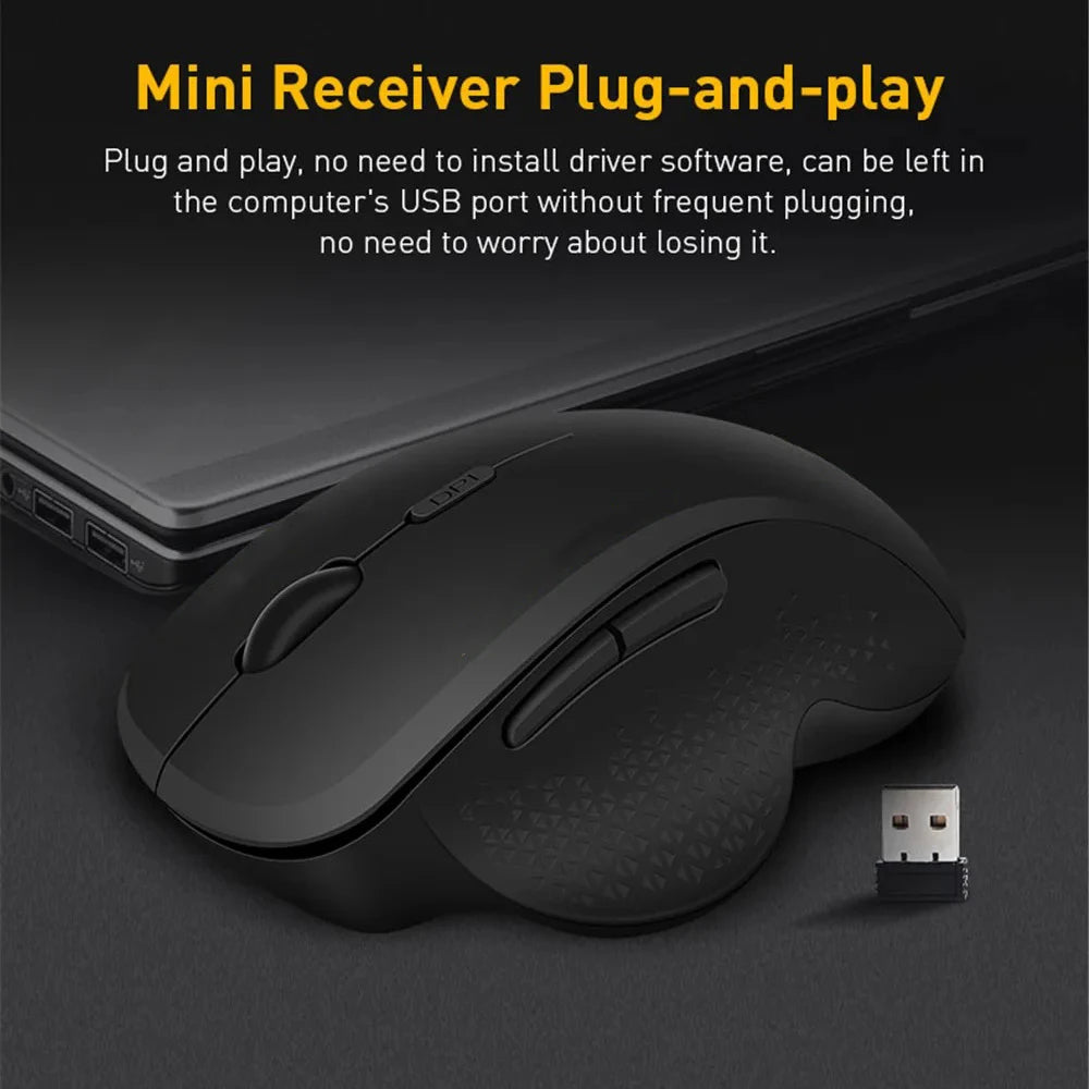 Wireless Mouse Rechargeable Bluetooth Mouse 4000DPI Silent Mice 2.4G USB Gaming Receiver for Mackbook PC Laptop Accessories