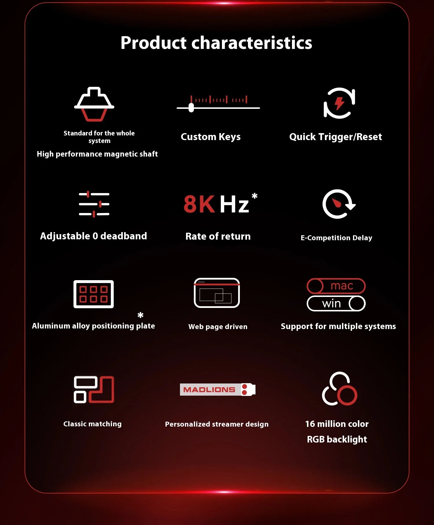 FGG Madcatz MAD60/68 HE Mad 60he 8K Mechanical Keyboard Magnetic Switch Madlions Mad 68he Wired Gaming Keyboards Gamer Custom