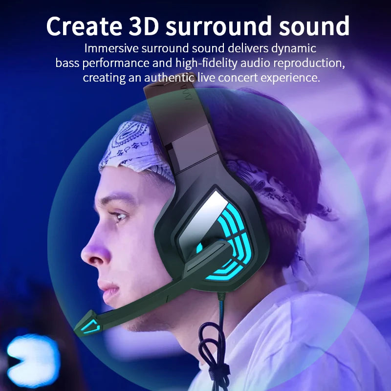 G7 Gaming Headset With Noise-cancelling Microphone Surround Sound 3.5mm Wired LED Gaming Headset For Gamers