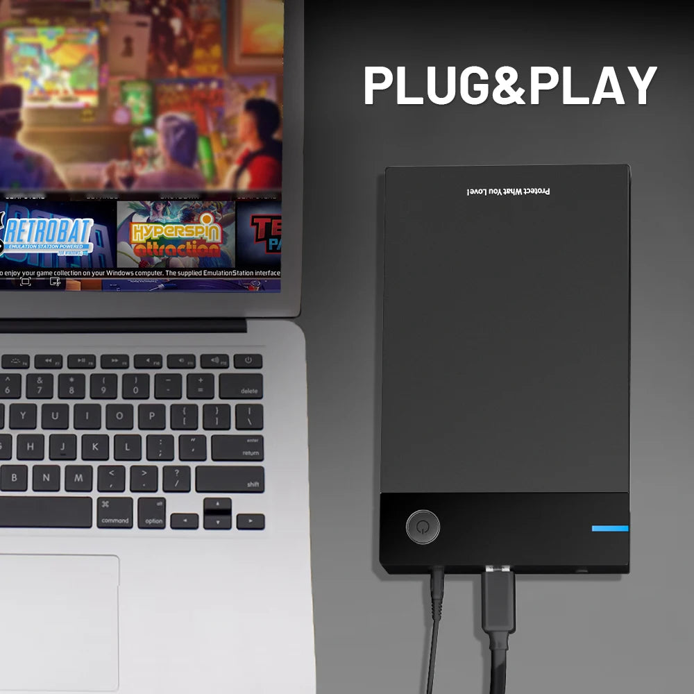 12TB Gaming HDD with Hyperspin Launchbox Retrobat Playnite with 86000+ Retro Video Games Super Console for PS3/PS2/PS/WII/WIIU