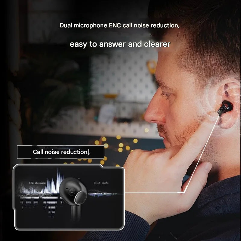 GravaStar P5 Bluetooth headset noise reduction HIFI sound quality long battery life semi-in-ear gaming mecha headset Gift