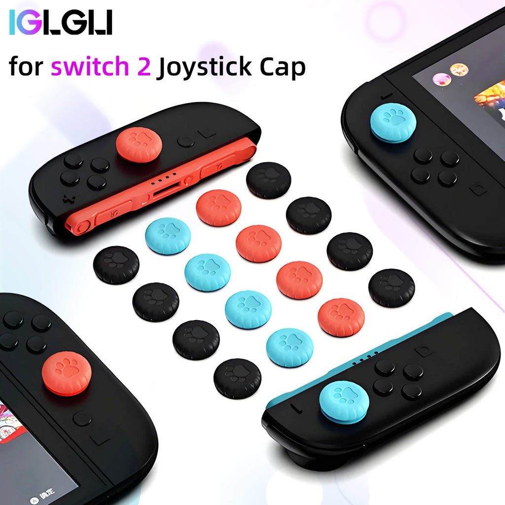 6pcs Thumb Stick Grip Caps for Nintendo Switch 2 Joy-Con Joystick Cover Switch2 Thumbstick Silicone Case Controller Accessories