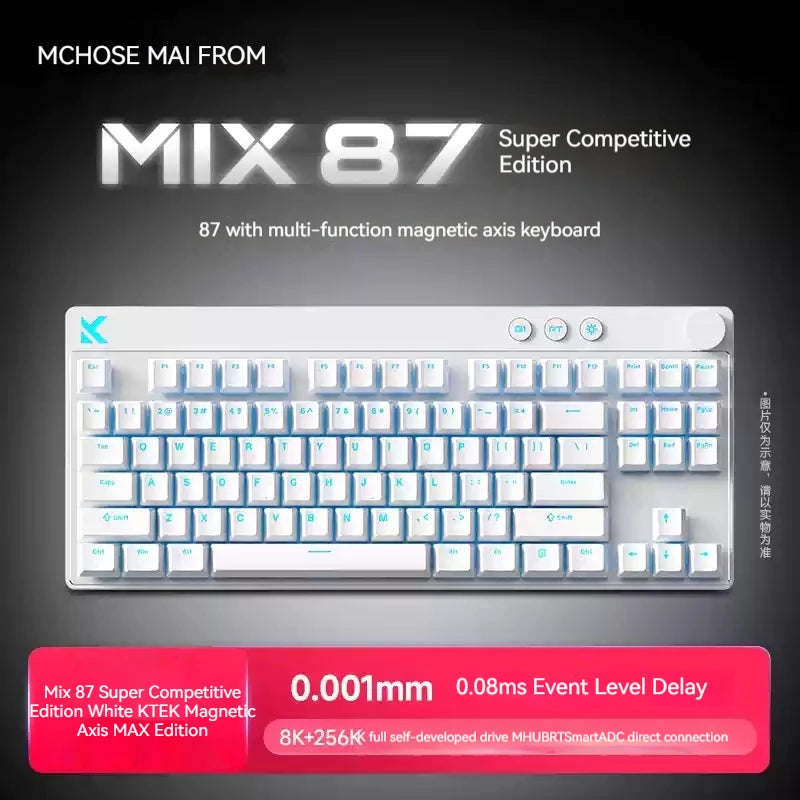 Mchose Mix 87 Magnetic Axis Mechanical Keyboard Customized Esports Fps Gaming Dedicated Wired Valorant Magnetic Axis Keyboard