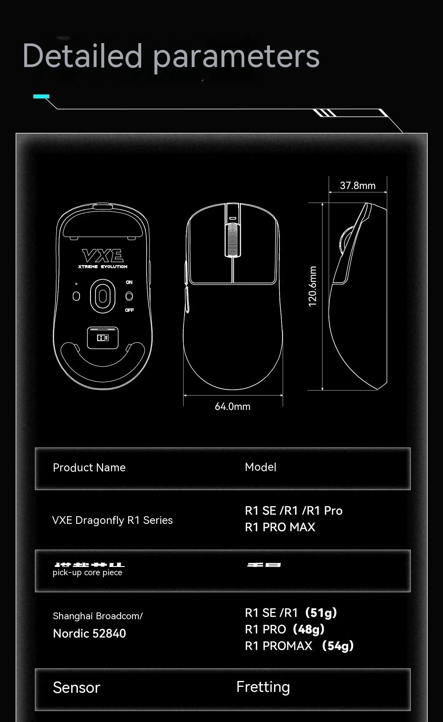 Vgn VXE Dragonfly R1 NearLink/Pro Max Mouse Wireless Buletooth Three Mode Paw3395 Wired Light Weight PC Gaming E-Sports Mouse