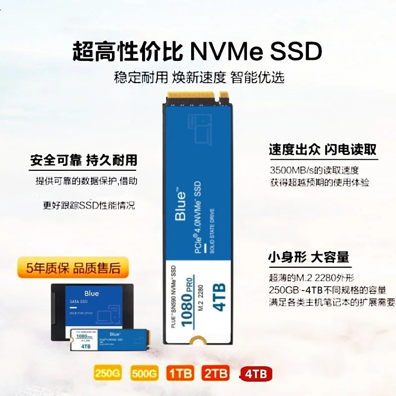 M.2 990 pro 4TB 2TB 1TB 2280  Hard drive disk NVME 2.5 inch ssd TLC 560MB/s internal Solid State Drives for laptop and desktop