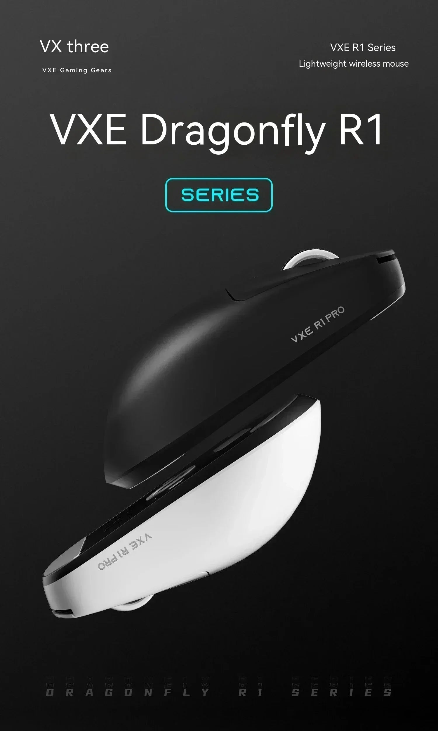 Vgn VXE Dragonfly R1 NearLink/Pro Max Mouse Wireless Buletooth Three Mode Paw3395 Wired Light Weight PC Gaming E-Sports Mouse