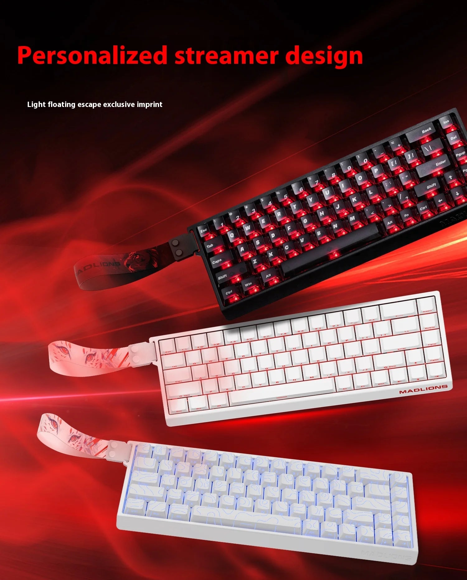 FGG Madcatz MAD60/68 HE Mad 60he 8K Mechanical Keyboard Magnetic Switch Madlions Mad 68he Wired Gaming Keyboards Gamer Custom