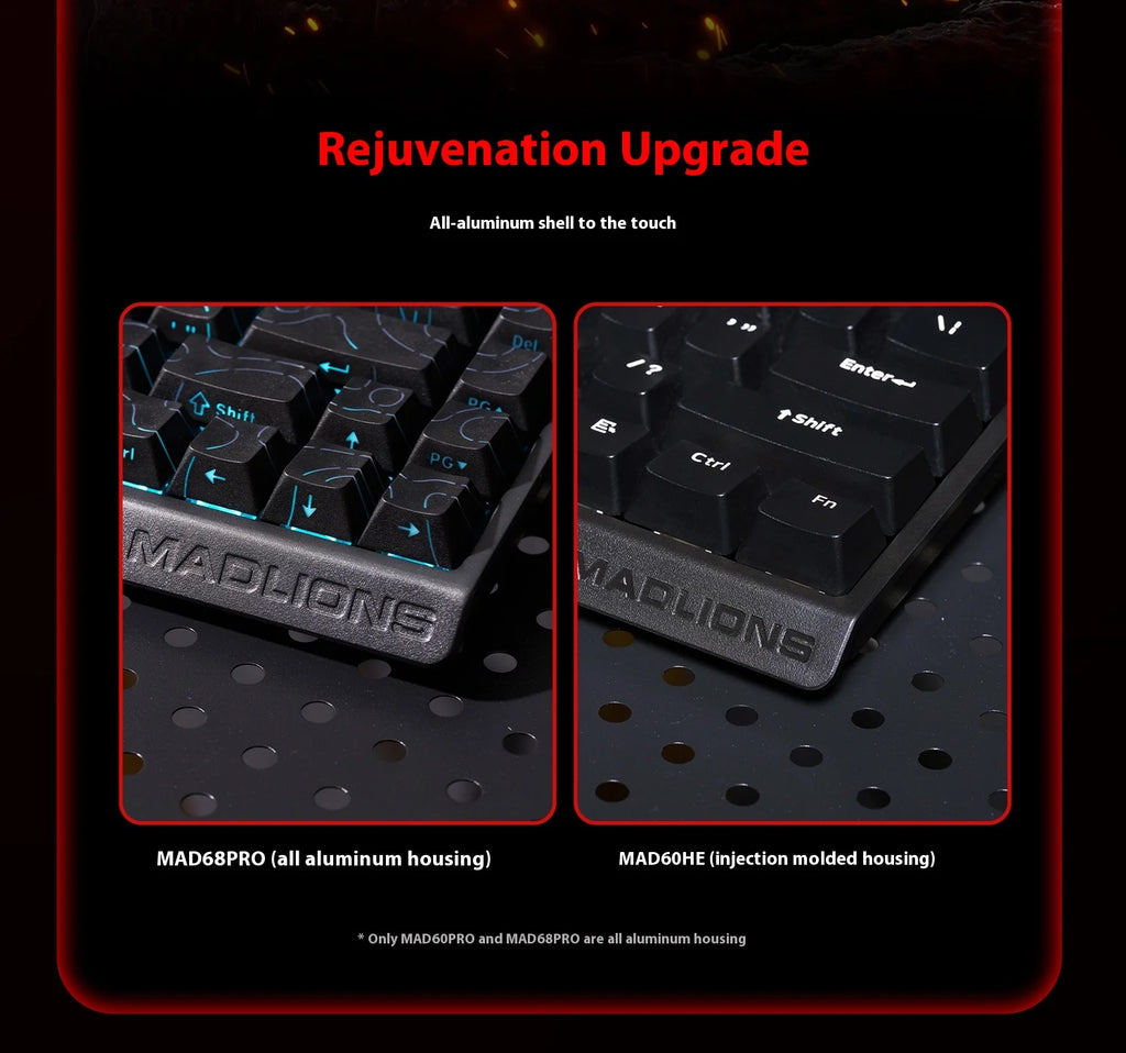 FGG Madcatz MAD60/68 HE Mad 60he 8K Mechanical Keyboard Magnetic Switch Madlions Mad 68he Wired Gaming Keyboards Gamer Custom