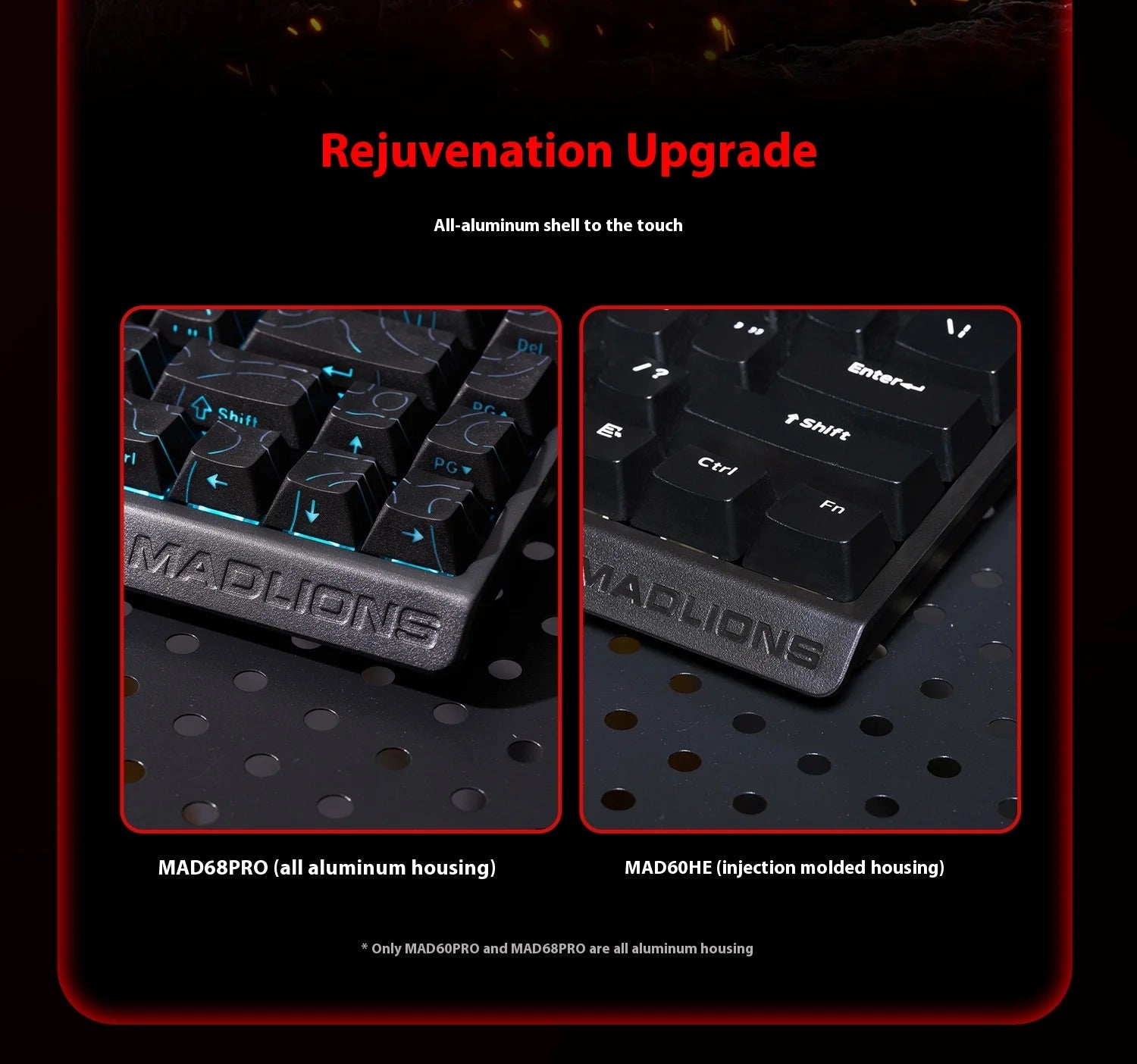 FGG Madcatz MAD60/68 HE Mad 60he 8K Mechanical Keyboard Magnetic Switch Madlions Mad 68he Wired Gaming Keyboards Gamer Custom