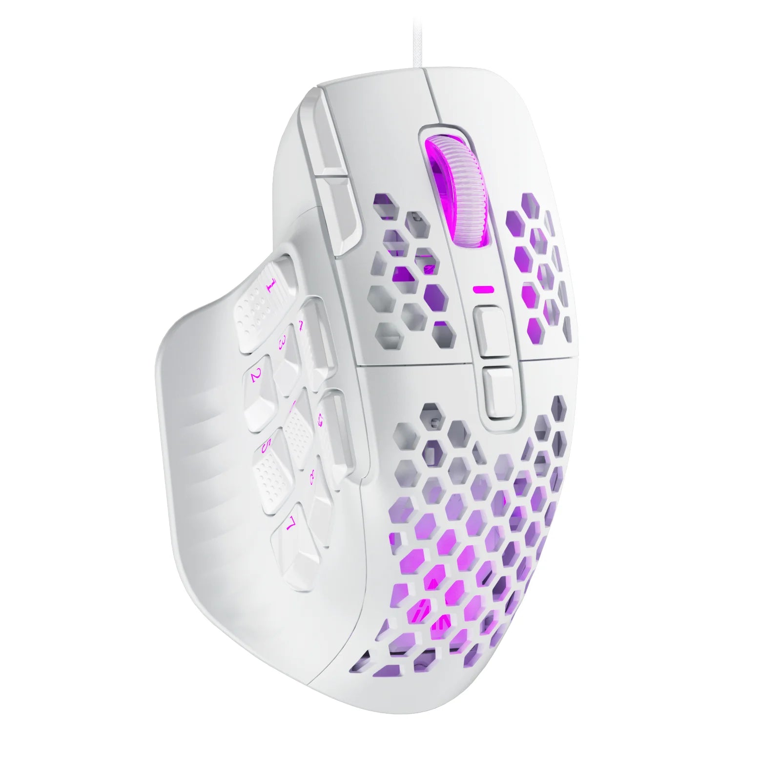 SOLAKAKA SM809 Wired Gaming Mouse 16 Side Buttons 22800 DPI Programmable Macro MMO Mouse Gamer PAW3311 Honeycomb Ergonomic RGB